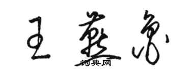 駱恆光王燕魯草書個性簽名怎么寫