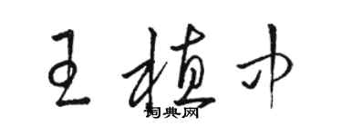 駱恆光王植中草書個性簽名怎么寫