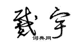 曾慶福戴宇草書個性簽名怎么寫