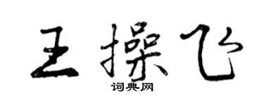 曾慶福王操飛行書個性簽名怎么寫