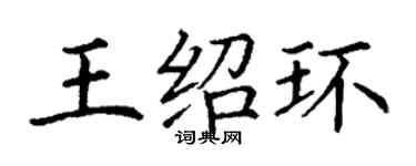 丁謙王紹環楷書個性簽名怎么寫