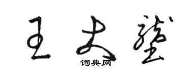 駱恆光王大壟草書個性簽名怎么寫