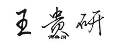 駱恆光王貴研行書個性簽名怎么寫