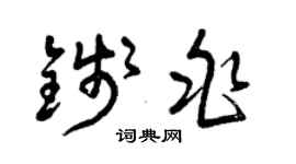 曾慶福錢兆草書個性簽名怎么寫
