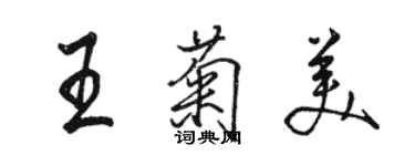 駱恆光王菊美行書個性簽名怎么寫