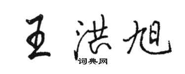 駱恆光王洪旭行書個性簽名怎么寫