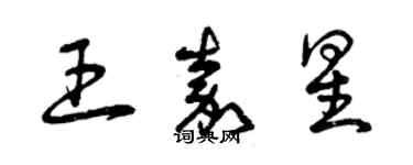 曾慶福王嘉星草書個性簽名怎么寫
