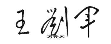 駱恆光王劉軍草書個性簽名怎么寫