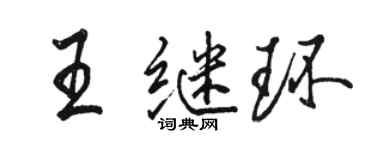 駱恆光王繼環行書個性簽名怎么寫
