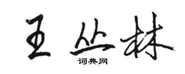 駱恆光王叢林行書個性簽名怎么寫