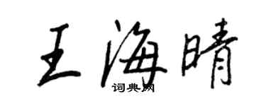 王正良王海晴行書個性簽名怎么寫
