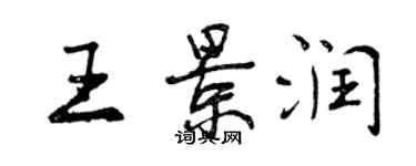 曾慶福王景潤行書個性簽名怎么寫