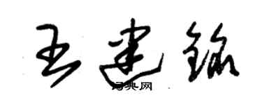 朱錫榮王建銘草書個性簽名怎么寫