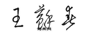 駱恆光王蘇春草書個性簽名怎么寫