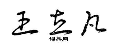 曾慶福王立凡草書個性簽名怎么寫