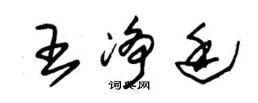 朱錫榮王淨廷草書個性簽名怎么寫