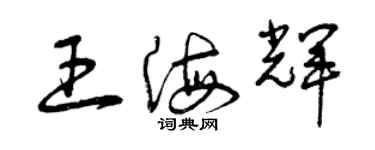 曾慶福王海輝草書個性簽名怎么寫