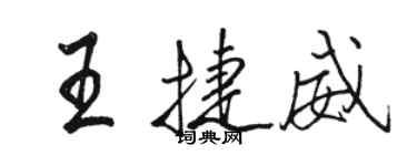 駱恆光王捷威行書個性簽名怎么寫