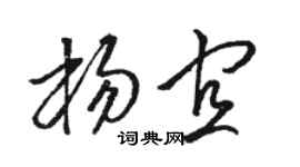 駱恆光楊宜草書個性簽名怎么寫