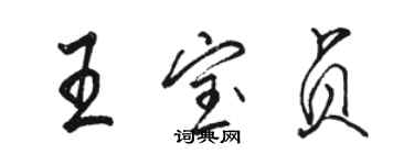 駱恆光王寶貞行書個性簽名怎么寫