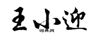 胡問遂王小迎行書個性簽名怎么寫