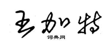 朱錫榮王加特草書個性簽名怎么寫