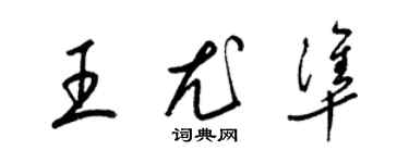 梁錦英王尤準草書個性簽名怎么寫