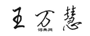 駱恆光王萬慧行書個性簽名怎么寫