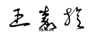 曾慶福王嘉旋草書個性簽名怎么寫