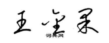 梁錦英王金果草書個性簽名怎么寫