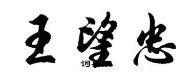 胡問遂王望忠行書個性簽名怎么寫