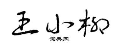 曾慶福王小柳草書個性簽名怎么寫