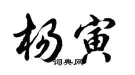 胡問遂楊寅行書個性簽名怎么寫