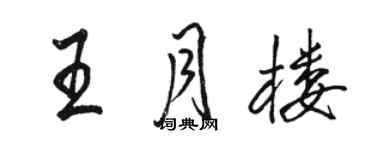 駱恆光王月樓行書個性簽名怎么寫