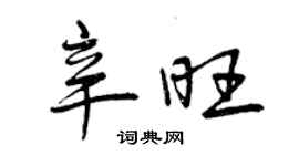 曾慶福辛旺行書個性簽名怎么寫