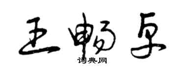 曾慶福王暢卓草書個性簽名怎么寫