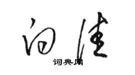 駱恆光白佳草書個性簽名怎么寫