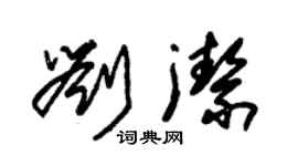 朱錫榮劉潔草書個性簽名怎么寫