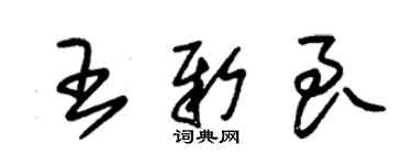 朱錫榮王新良草書個性簽名怎么寫