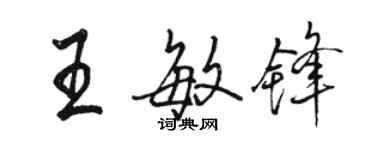 駱恆光王敏鋒行書個性簽名怎么寫