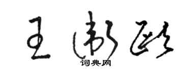 駱恆光王衛歐草書個性簽名怎么寫