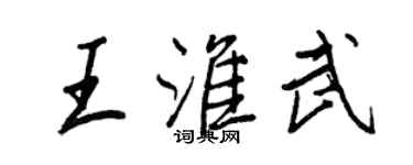 王正良王淮武行書個性簽名怎么寫