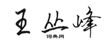 駱恆光王叢峰行書個性簽名怎么寫