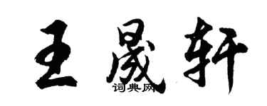 胡問遂王晟軒行書個性簽名怎么寫