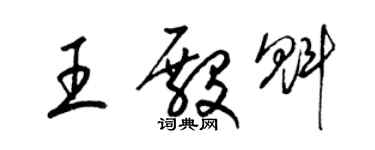 梁錦英王殿魁草書個性簽名怎么寫