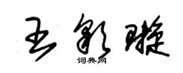 朱錫榮王彩璇草書個性簽名怎么寫