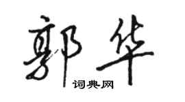 駱恆光郭華行書個性簽名怎么寫