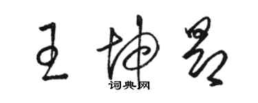 駱恆光王坤昂草書個性簽名怎么寫