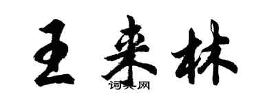 胡問遂王來林行書個性簽名怎么寫
