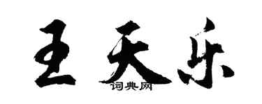 胡問遂王天樂行書個性簽名怎么寫